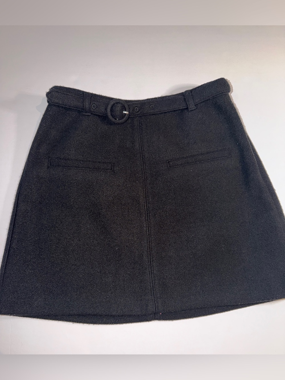 Abercrombie & Fitch Black Mini Skirt with Belted Waist